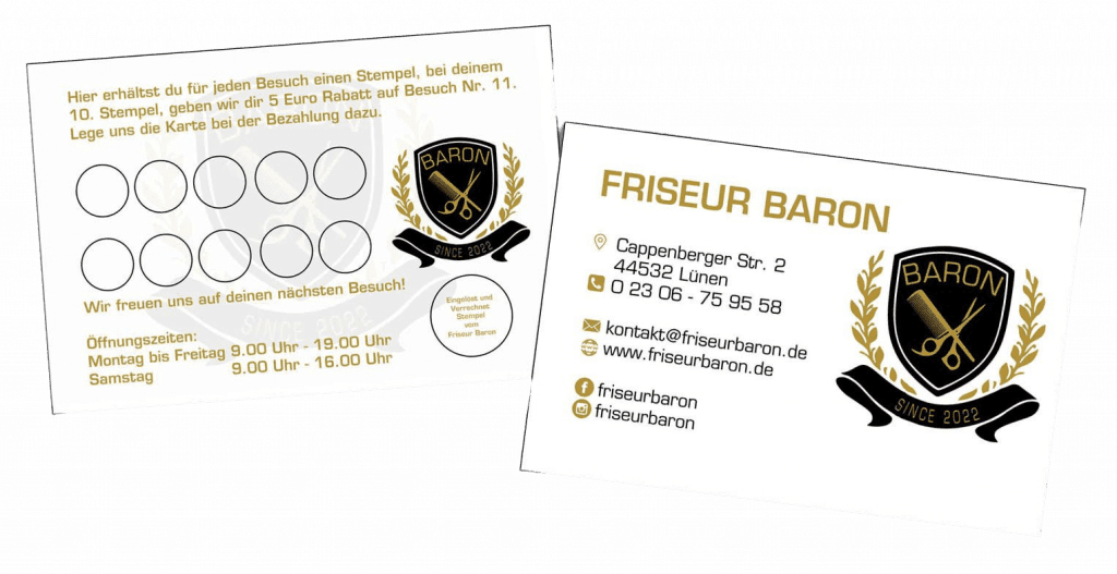 Friseur Baron Stempelkarte